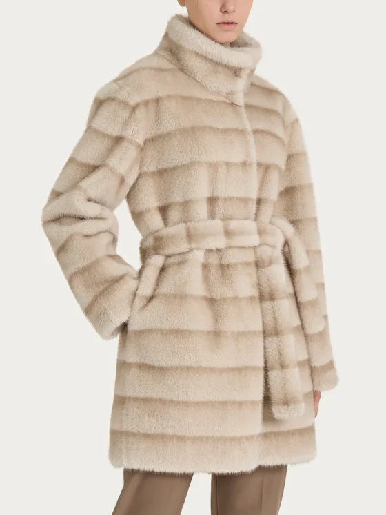 Cappotto eco-pelliccia double RAGNO
