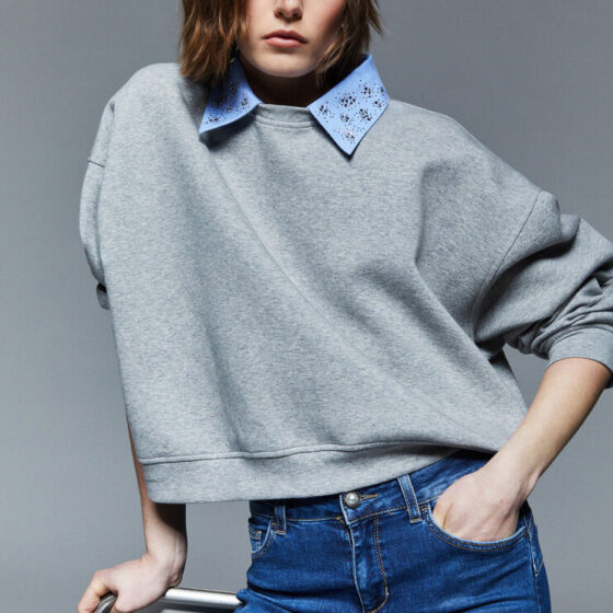 Felpa con ricami gioiello Liu Jo