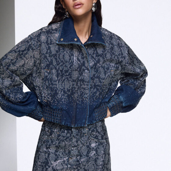 Bomber denim con strass Liu Jo